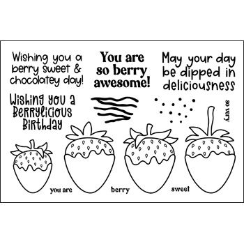 chocolatestrawberries2stamp Clear Stamp Set